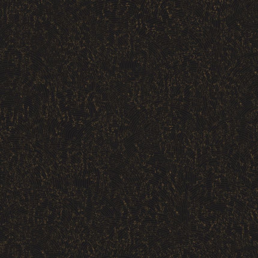 Luxusní černo-zlatá vliesová tapeta s obloučky WL220668, Wll-for 2, Vavex 