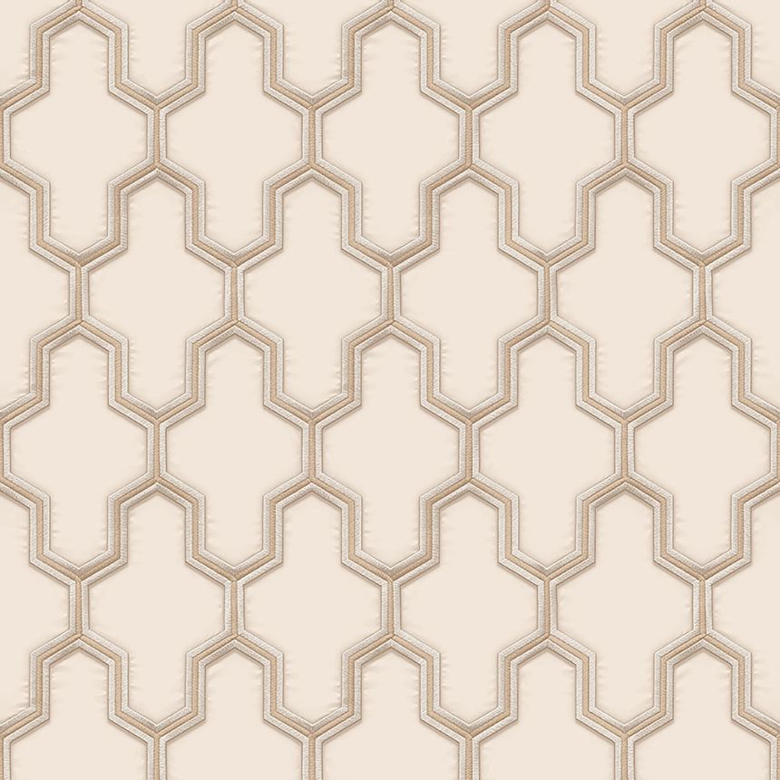 Luxusní vliesová geometrická tapeta WF121022, Wall Fabric, ID Design 