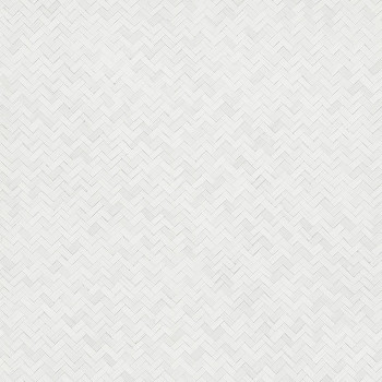 Luxusní šedo-bílá vliesová tapeta na zeď, imitace rohože 33315, Botanica, Marburg 
