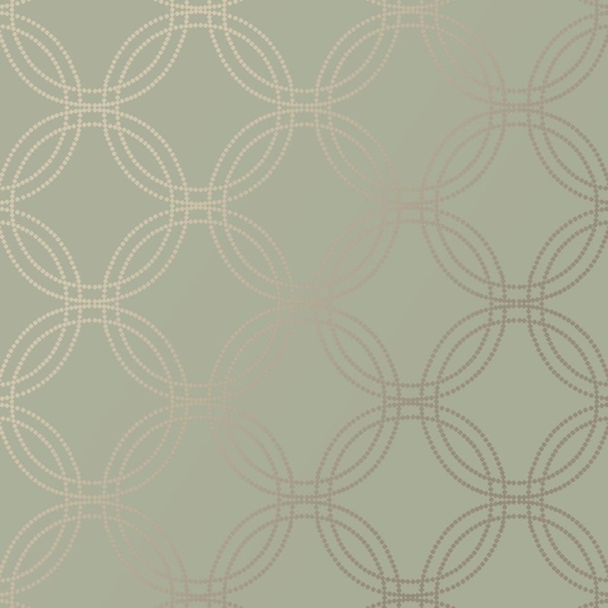 Zeleno-zlatá geometrická vliesová tapeta na zeď, 120142, Vavex 2025