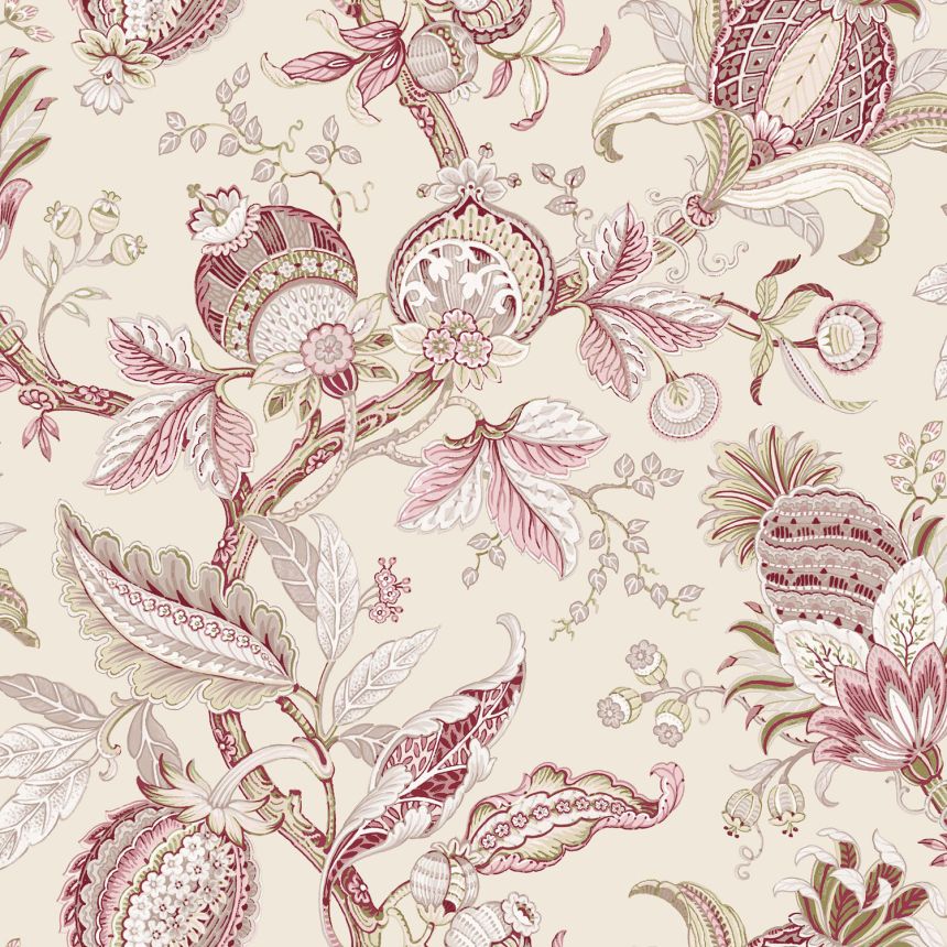 Béžová vliesová květinová tapeta na zeď, 84038, Blooming Garden, Cristiana Masi by Parato