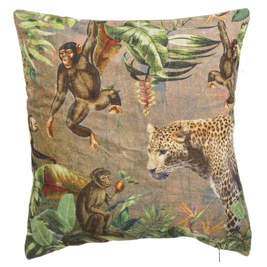 Polštářek s opicemi a leopardem, 3-40-382-0009, In Art