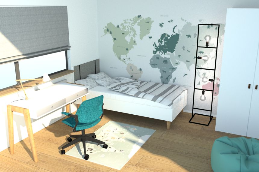 Obrázek - Vizualizace s obrazovou tapetou mapy světa