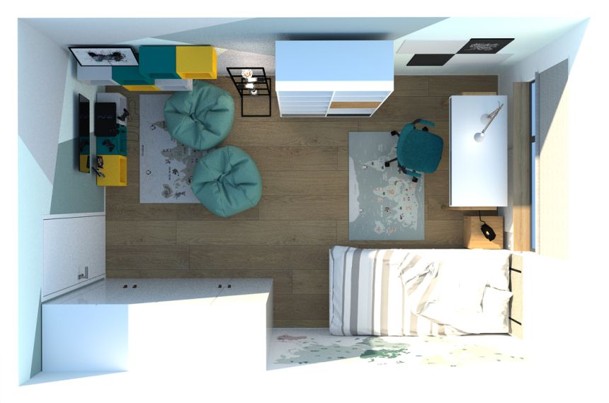 Obrázek - Vizualizace s obrazovou tapetou mapy světa