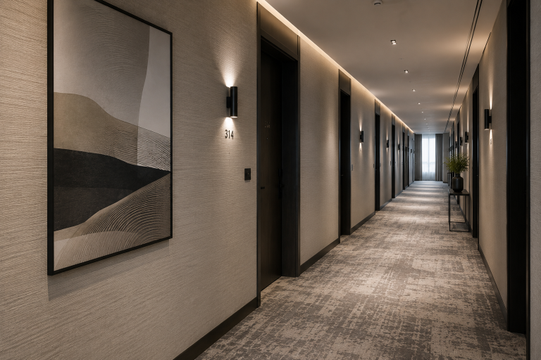 chodba hotel kontraktační tapety