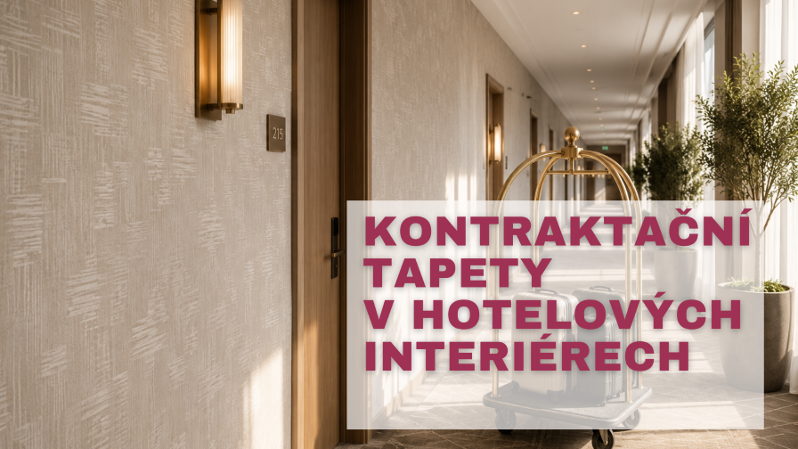kontraktační tapety v hotelových interiírech