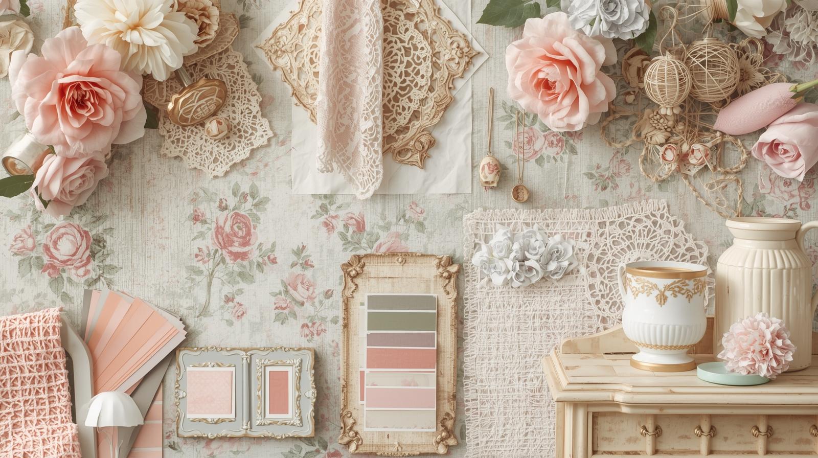 shabby chic moodboard