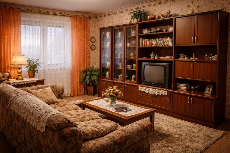 tapety v obýváku 90. léta