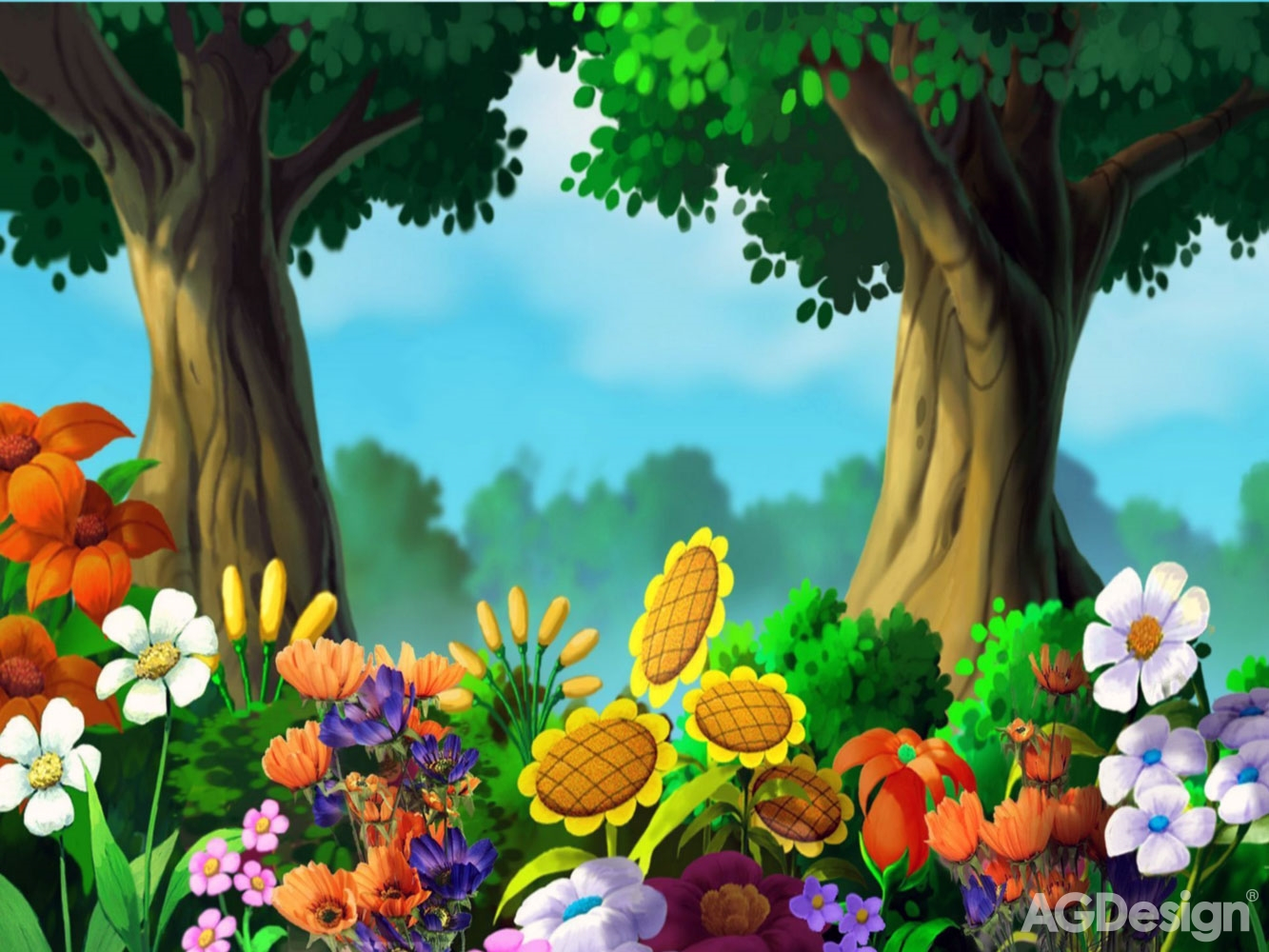 Dětská vliesová fototapeta na zeď - FTN XXL 0402, Les, 360 x 270 cm, AG Design