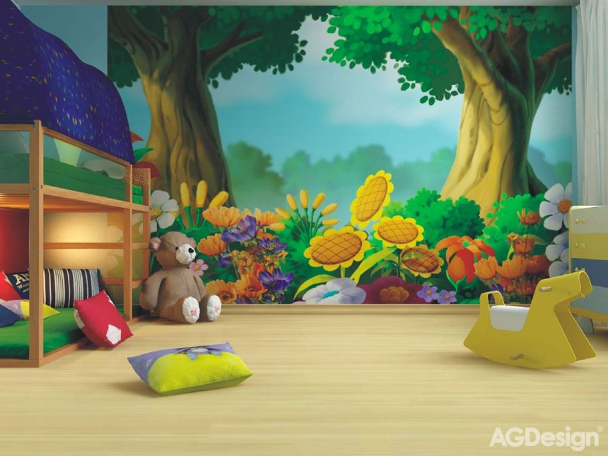 Dětská vliesová fototapeta na zeď - FTN XXL 0402, Les, 360 x 270 cm, AG Design