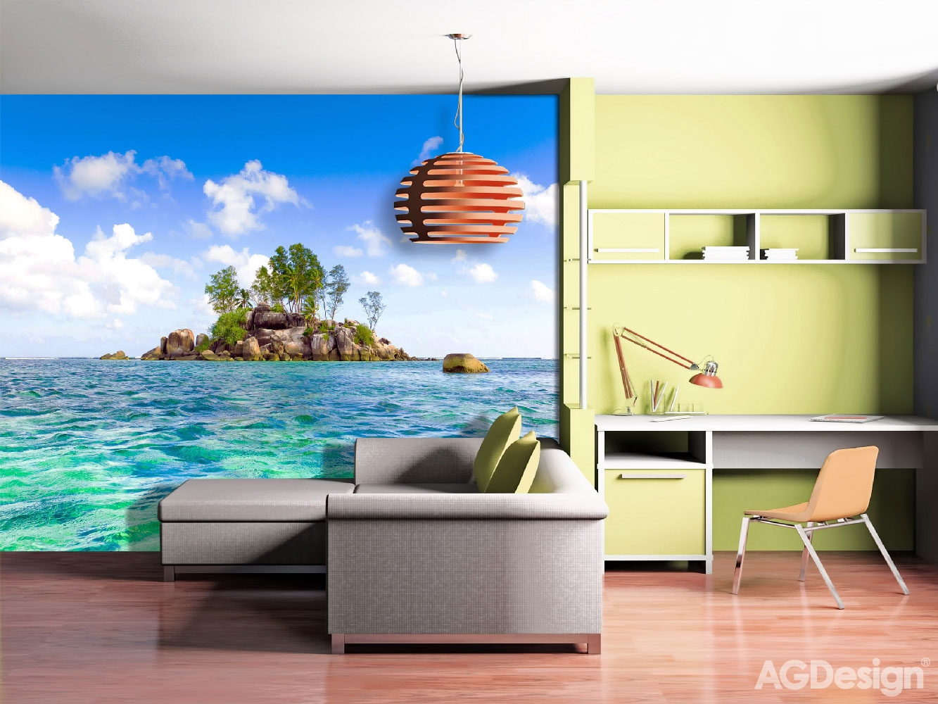 Vliesová obrazová tapeta /fototapeta FTN XXL 1120, Moře, Ostrov v moři, 360 x 270 cm, AG Design