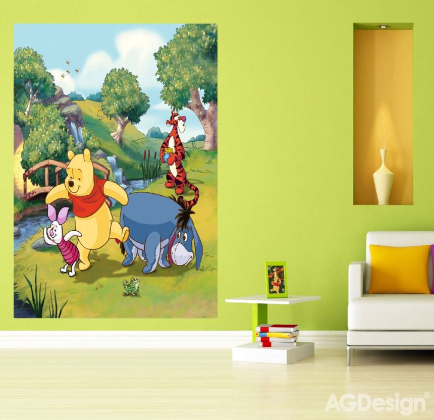 Dětská vliesová fototapeta na zeď - FTDN XL 5135, Disney, Medvídek Pů, 180 x 202 cm, AG Design