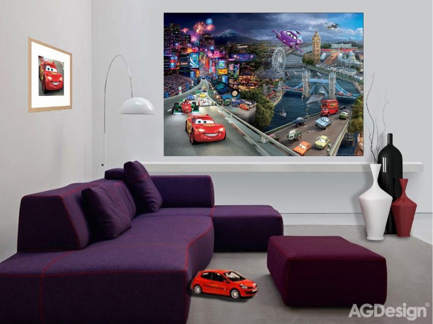 Dětská vliesová fototapeta na zeď - FTDN M 5209, Disney, Auta, 155 x 110 cm, AG Design