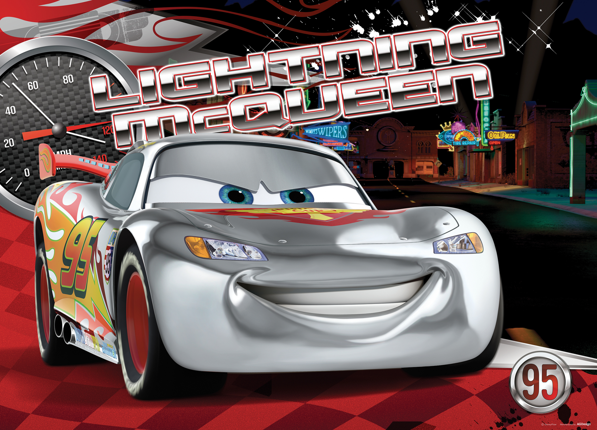 Dětská vliesová fototapeta na zeď - FTDN M 5244, Disney, Cars, Auta, 155 x 110 cm, AG Design