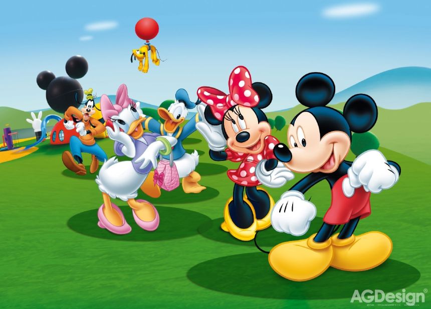 Dětská vliesová fototapeta na zeď - FTDN M 5212, Disney, Minnie a Mickey, 155 x 110 cm, AG Design
