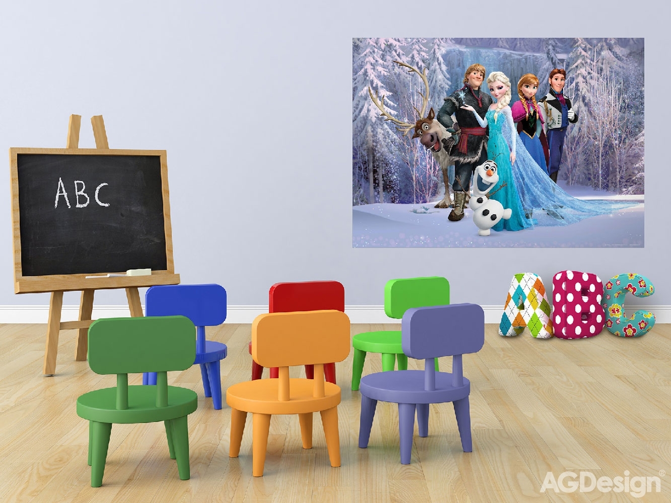 Dětská vliesová fototapeta na zeď - FTDN M 5227, Disney, Ledové království, 155 x 110 cm, AG Design