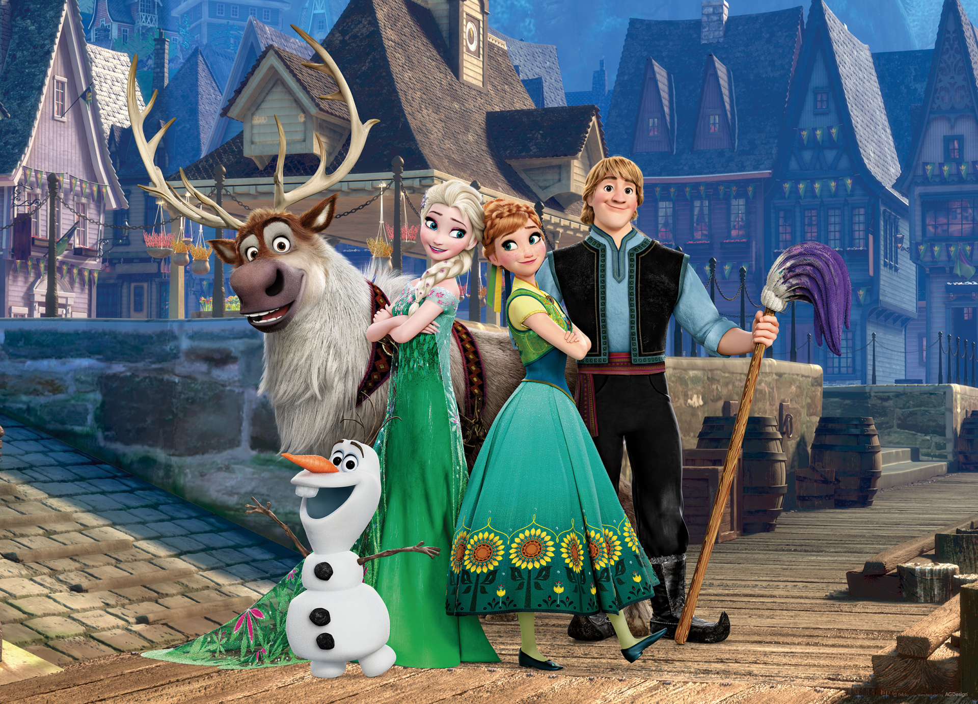 Dětská vliesová fototapeta na zeď - FTDN M 5245, Disney, Ledové království, 155 x 110 cm, AG Design