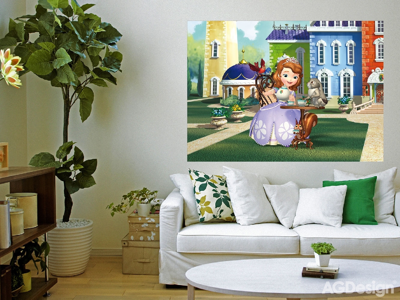Dětská vliesová fototapeta na zeď - FTDN M 5234, Disney, Sofie, 155 x 110 cm, AG Design