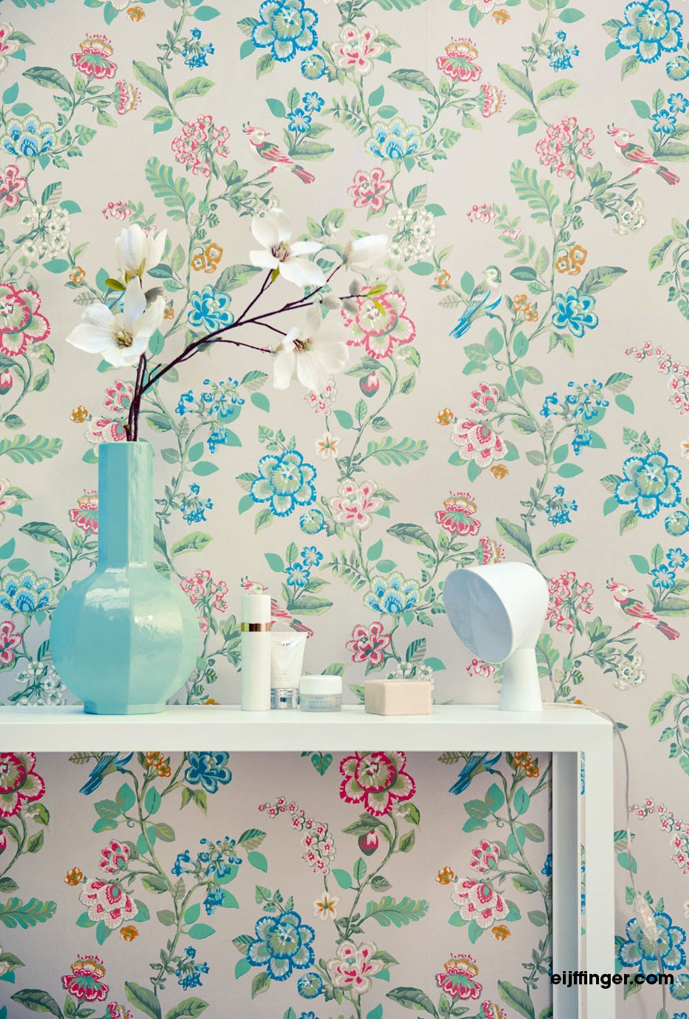 Vliesová tapeta s květinami, větvičkami, ptáčky  375060, Pip Studio 4, Eijffinger