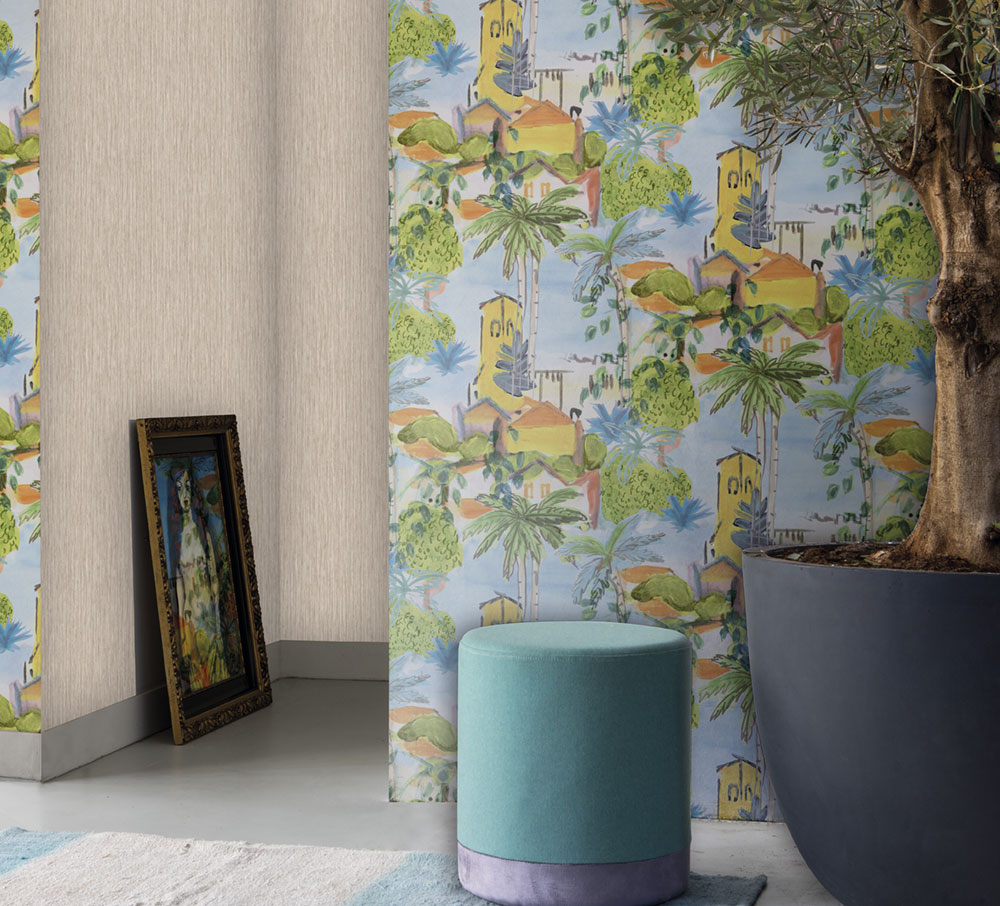 Vliesová tapeta Moře, palmy, Riviéra BR24040, Breeze, Decoprint