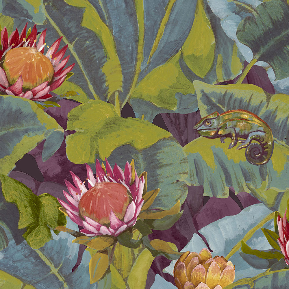 Vliesová tapeta vzor prales a chameleoni BR24091, Breeze, Decoprint