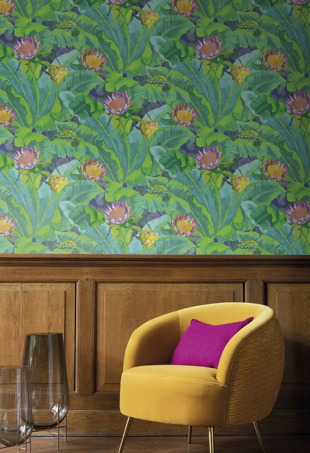 Vliesová tapeta vzor prales a chameleoni BR24092, Breeze, Decoprint