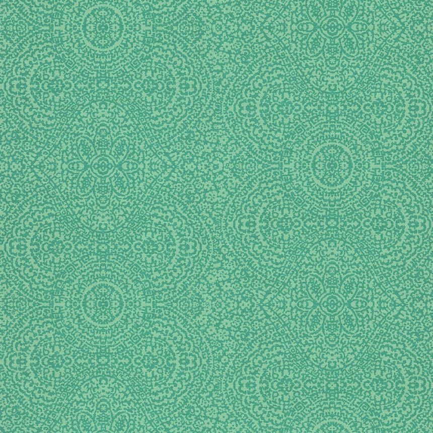 Zelená vliesová tapeta s ornamentálním vzorem 375164, Sundari, Eijffinger