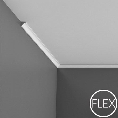 Jednoduchá FLEX stropní lišta 200 x 1,6 x 1,6 cm C250F, Orac Decor