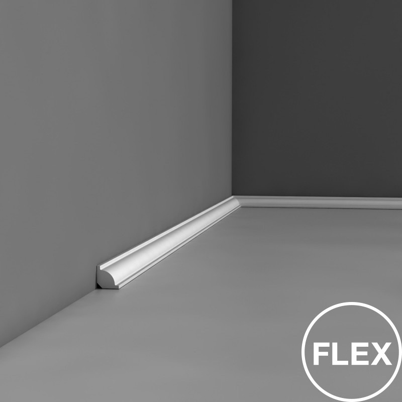 Stropní a podlahová lišta 200 x 2 x 2 cm FLEX CX132F, Duropolymer, Orac Decor