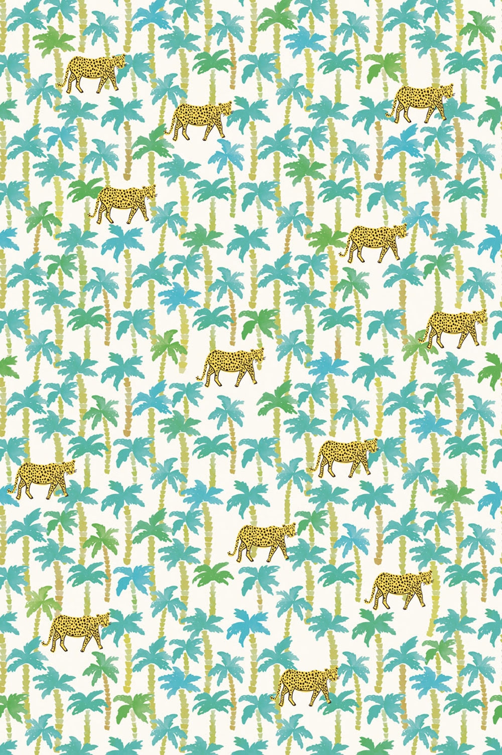 Vliesová obrazová tapeta Palmy, leopardi 383606, 186x280cm, Rice 2, Eijffinger