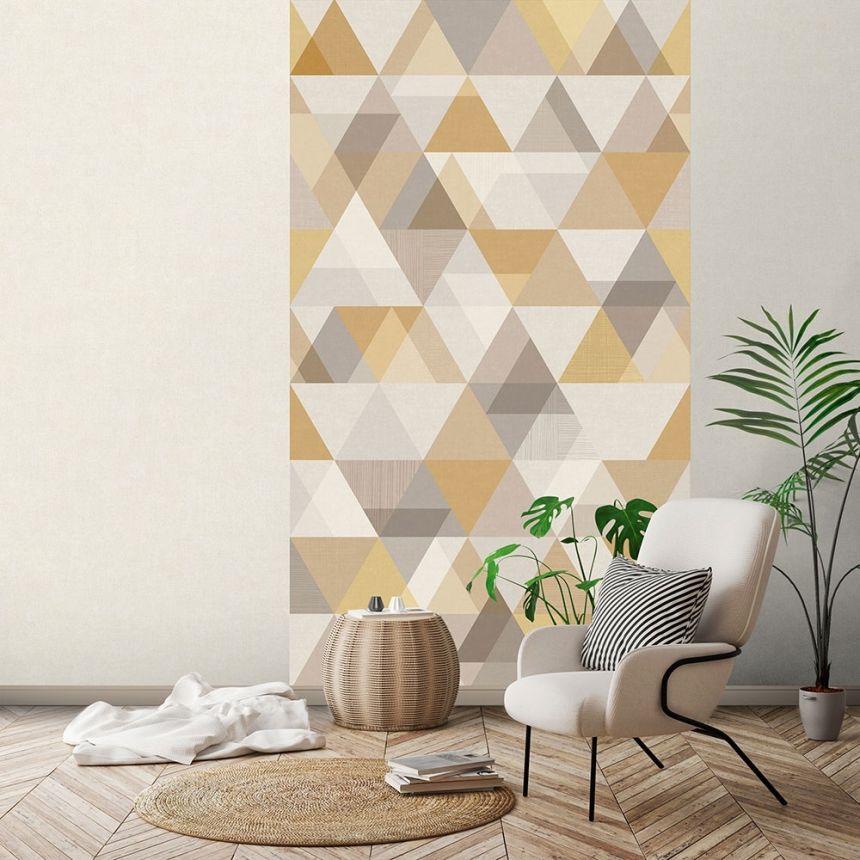 Geometrická obrazová tapeta Trojúhelníky IW2401, 159x280cm, Inspiration Wall, Murals, Grandeco