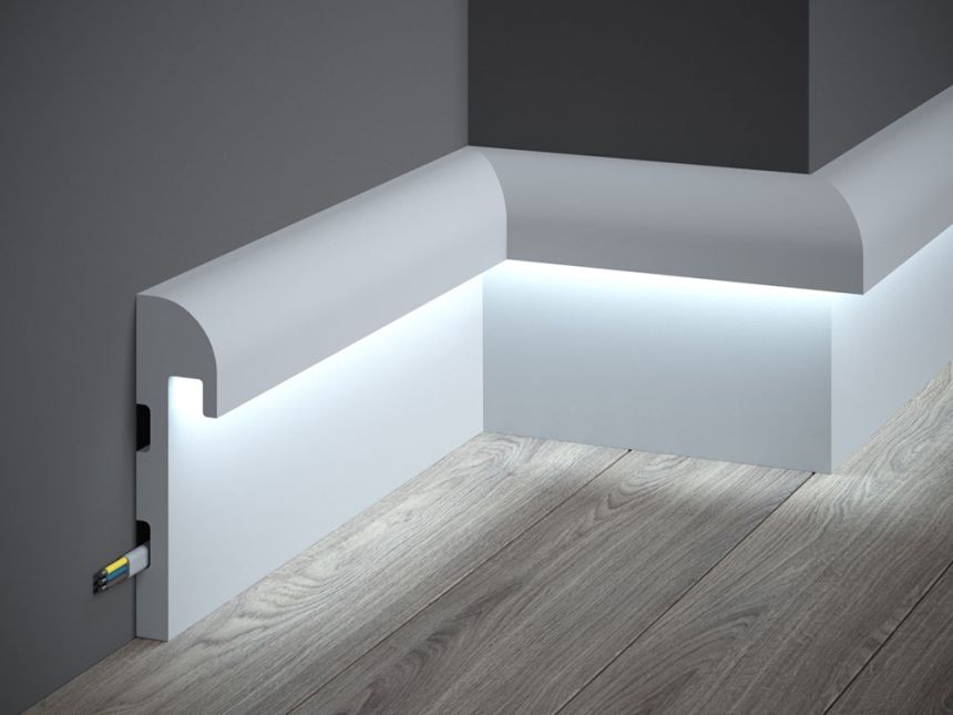 Podlahová LED osvětlovací lišta Premium QL015P, 200 x 4,2 x 14,8 cm, Mardom 