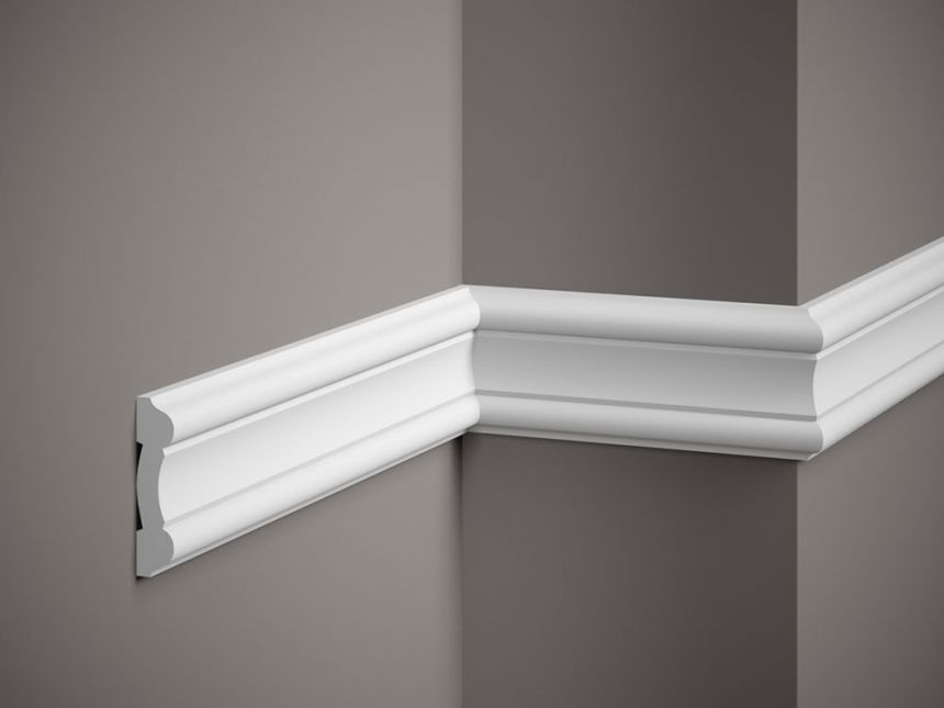 Nástěnná lišta hladká MDD339, 200 x 1,9 x 8,1 cm, Mardom