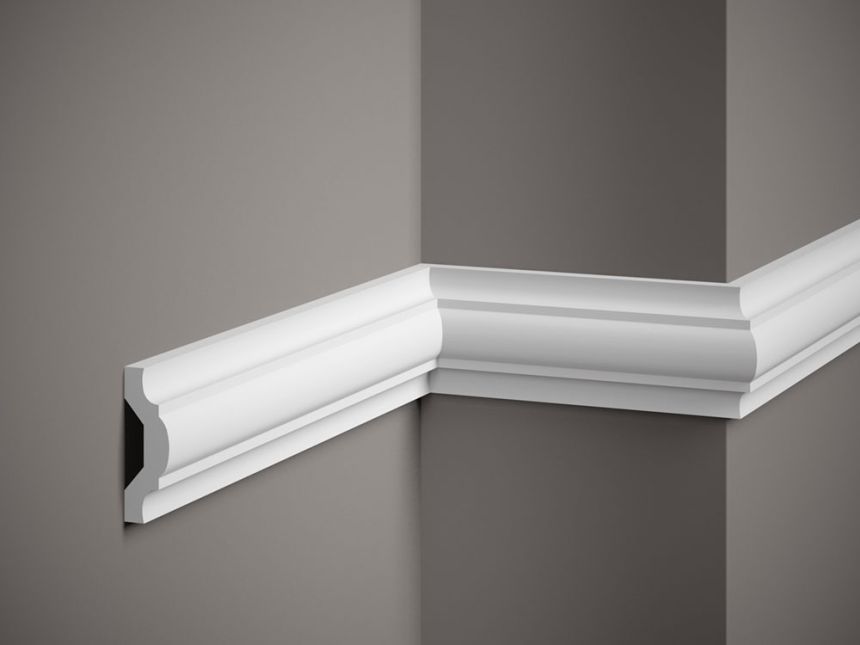 Nástěnná lišta hladká MDD351, 200 x 2,5 x 7,6 cm, Mardom