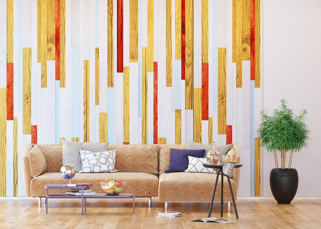 Fototapeta na zeď FTN XXL 1232, Barevné palubky, 360 x 270 cm, AG Design