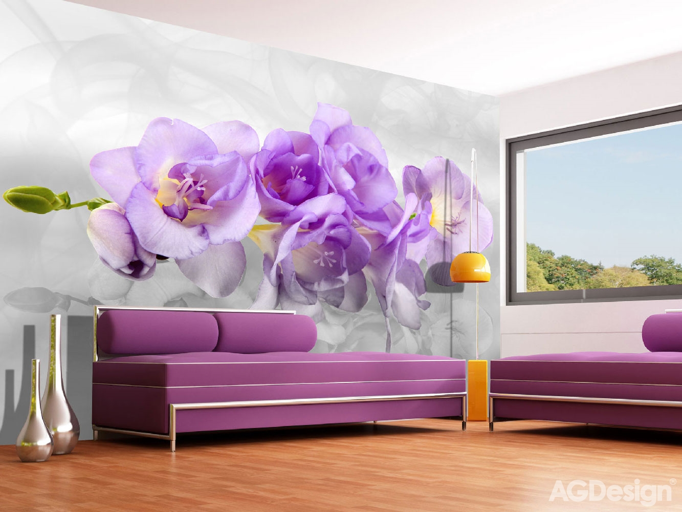 Vliesová fototapeta na zeď FTN XXL 2400, Květiny, 360 x 270 cm, AG Design