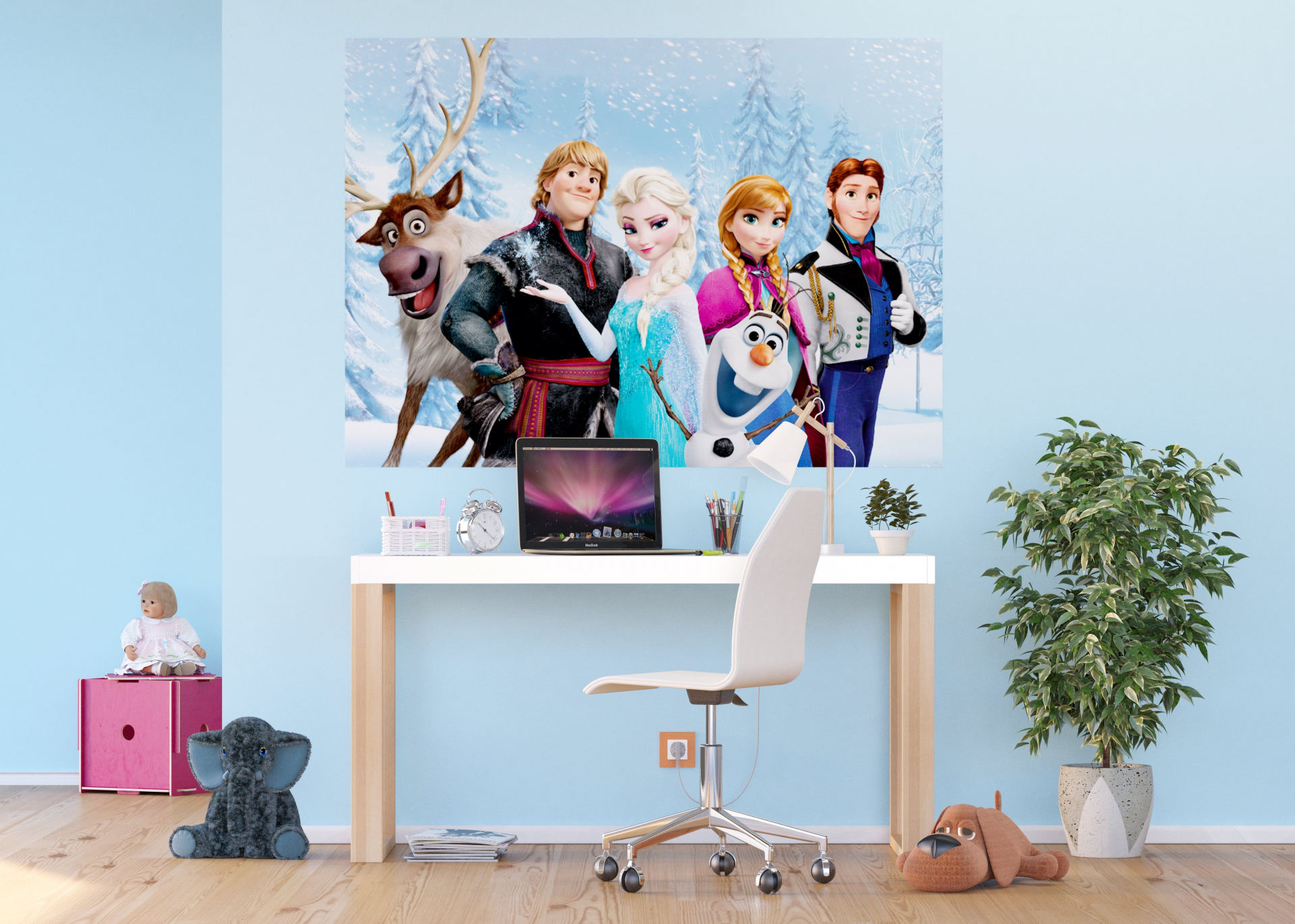 Dětská vliesová fototapeta na zeď - FTDN M 5260, Disney, Ledové království, 155 x 110 cm, AG Design