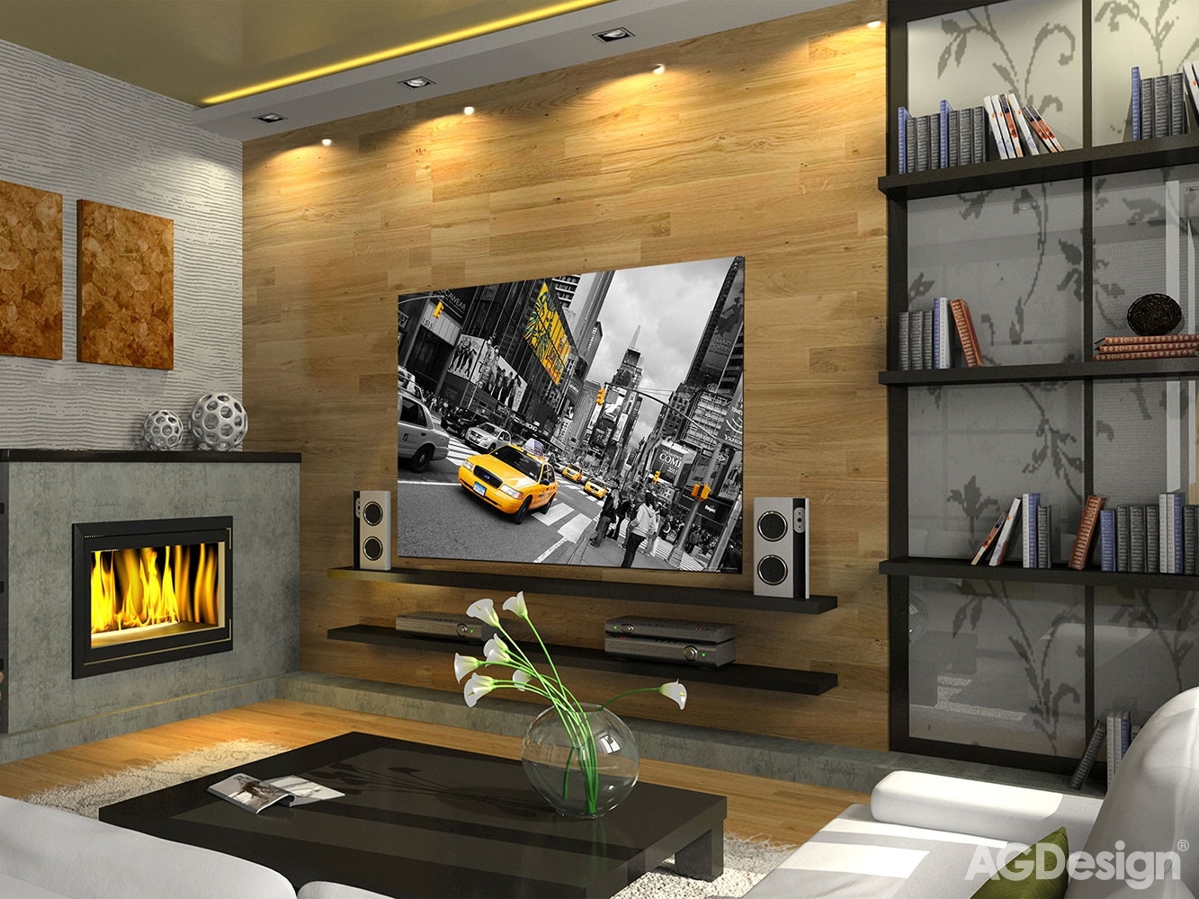 Fototapeta na zeď FTN M 2626, Žluté taxi, 155 x 110 cm, AG Design