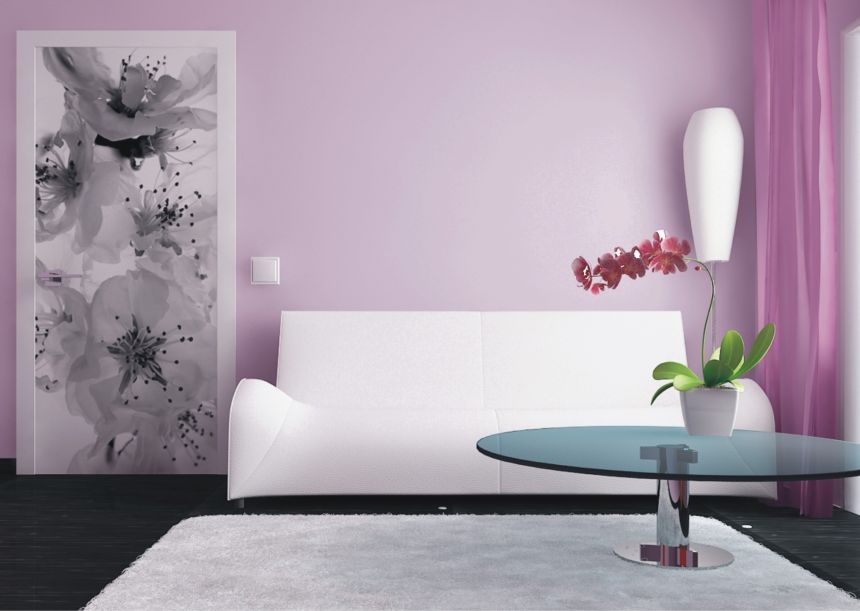 Fototapeta na zeď FTN V 2863, Černobílá květina, 90 x 202 cm, AG Design 