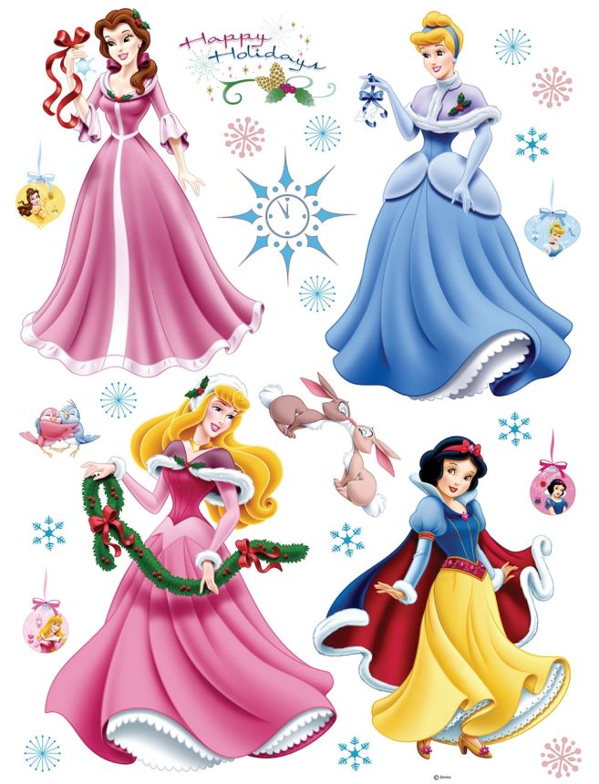 Samolepka na zeď DK 888, Disney Princezny slaví, AG Design