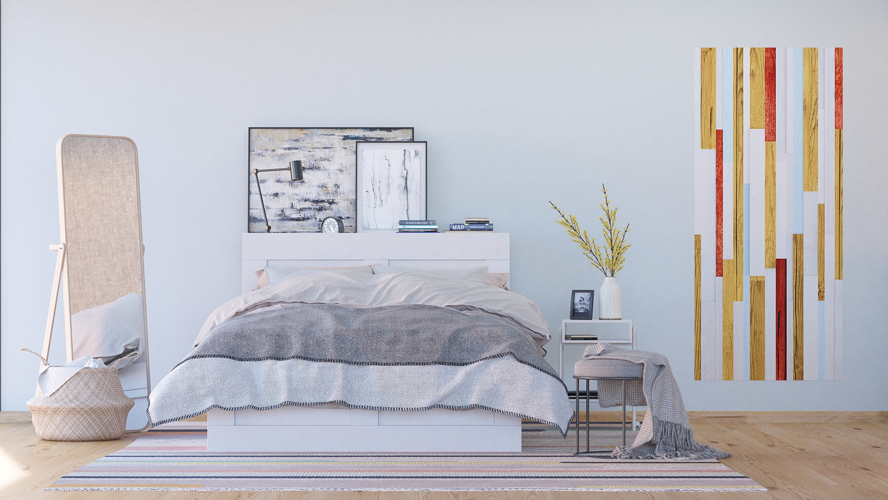 Fototapeta na zeď FTN V 2942, Barevné palubky, 90 x 202 cm, AG Design