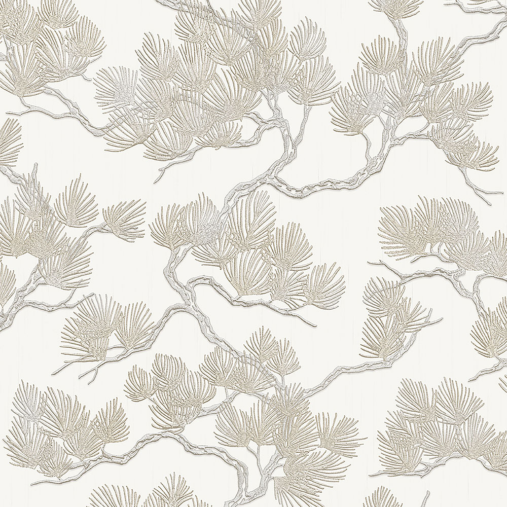 Luxusní vliesová tapeta na zeď, bílá, větvičky, WF121011, Best Sellers, ID Design