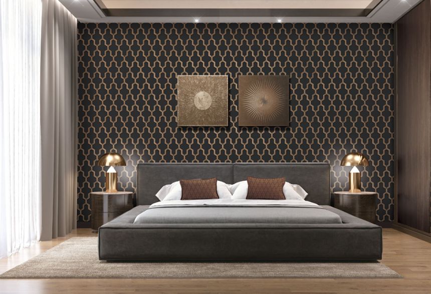 Luxusní vliesová geometrická tapeta WF121025, Wall Fabric, ID Design 
