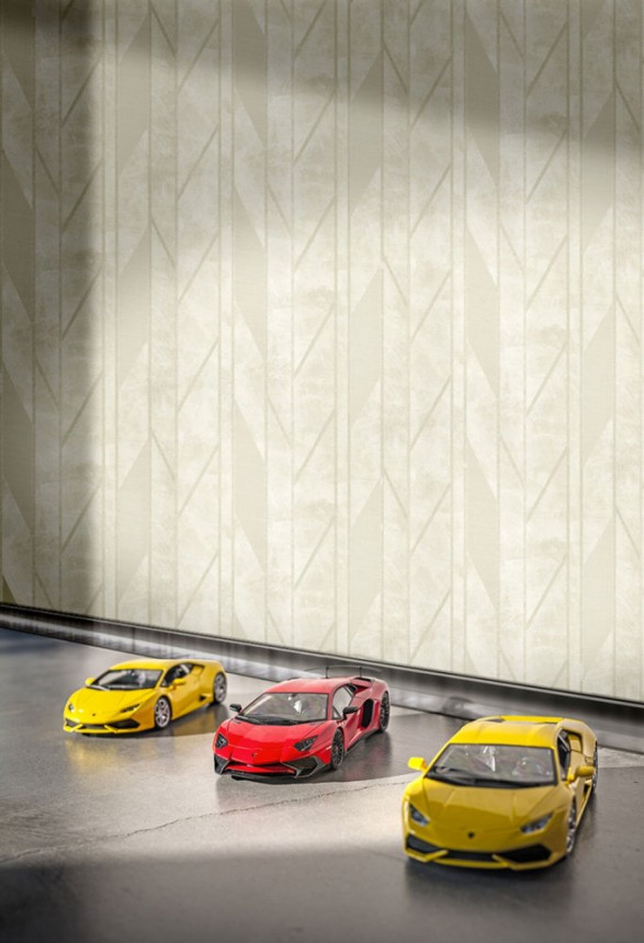 Geometrická luxusní vliesová tapeta s vinylovým povrchem, Z44829, Automobili Lamborghini, Zambaiti Parati