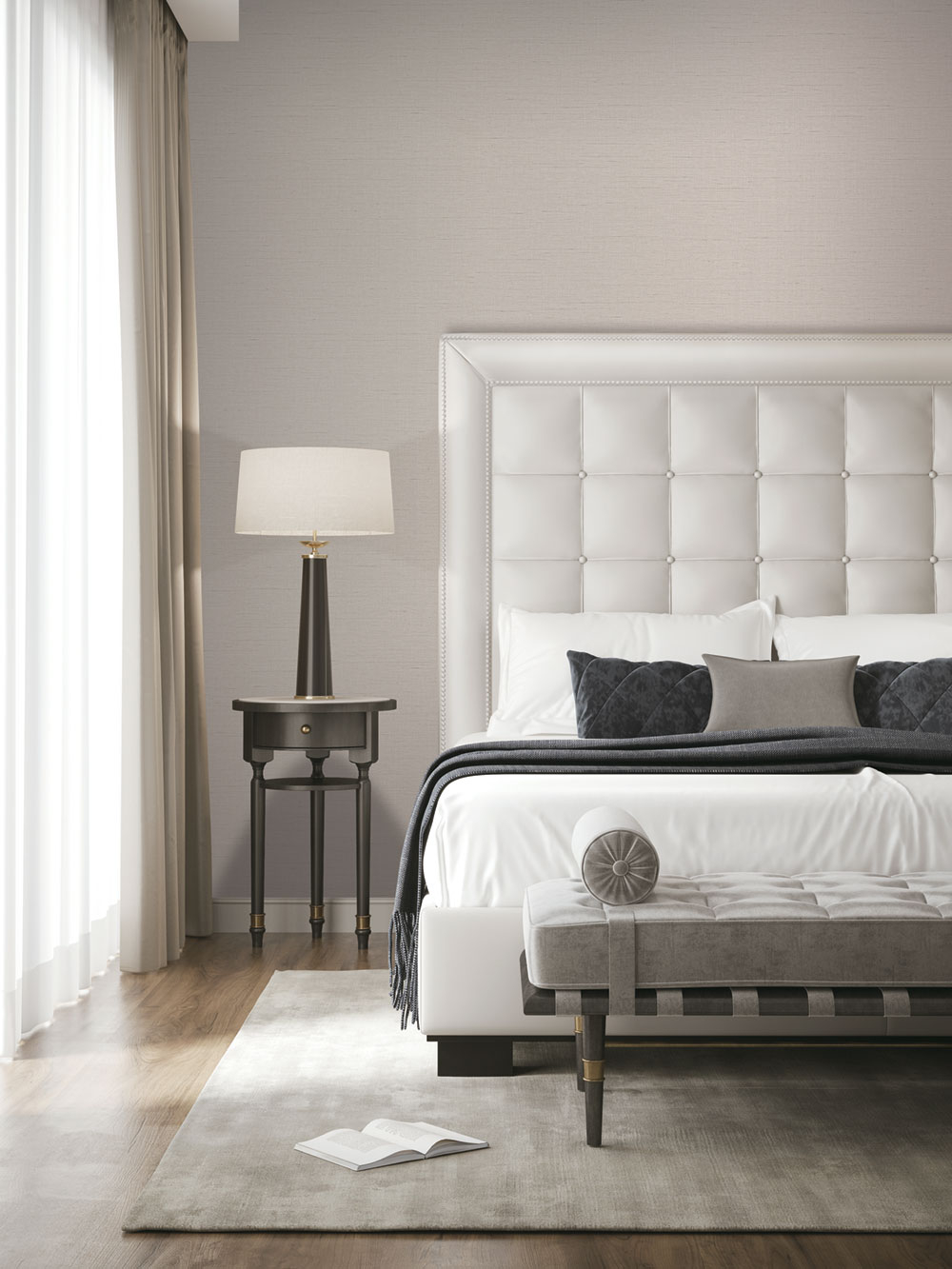 Vliesová tapeta na zeď, krémová, imitace látky WF121057, Best Sellers, ID Design