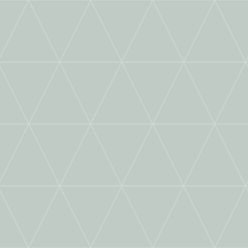 Metalická zelená vliesová tapeta s trojúhelníky 347745, City Chic, Origin 