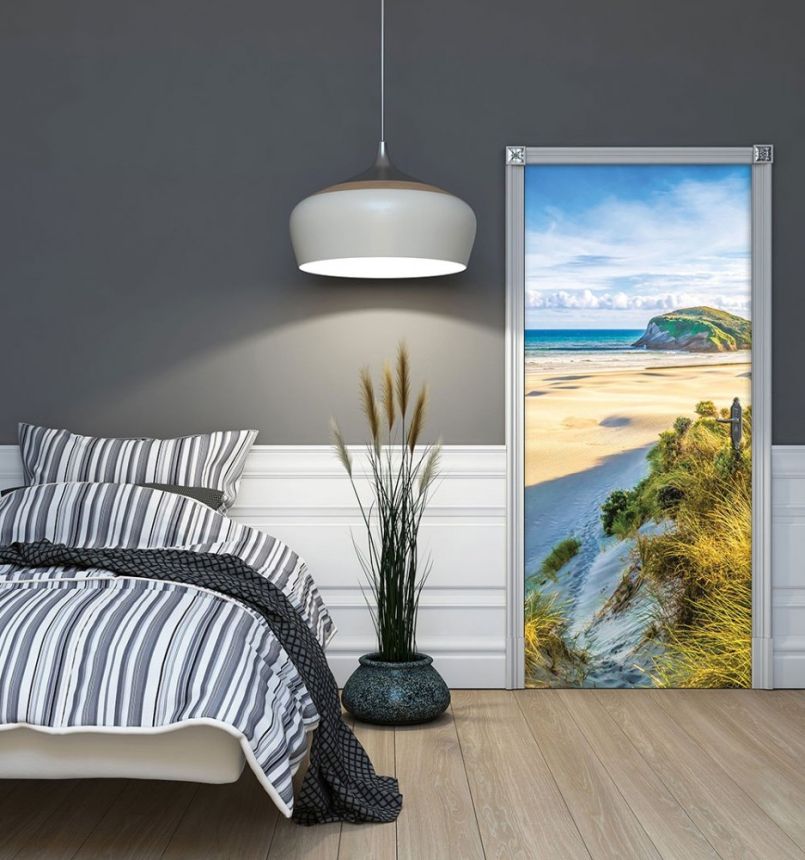 Vliesová obrazová tapeta na dveře Mořská pláž 33102, 91 x 211 cm, Photomurals, Vavex