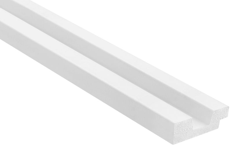 Zakončovací profil k dekoračním lamelám - bílý levý L0101LT, 200 x 1,2 x 3,6 cm, Mardom Lamelli