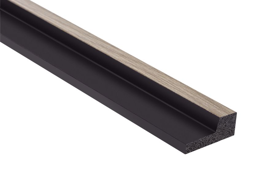 Zakončovací profil pravý k dekoračním lamelám - dekor šedý dub - L0103RT, 200 x 1,2 x 2,3 cm, Mardom Lamelli
