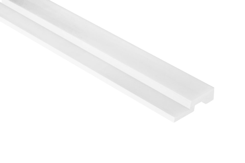 Zakončovací profil k dekoračním lamelám - bílý pravý L0201R, 270 x 1,2 x 3,9 cm, Mardom Lamelli